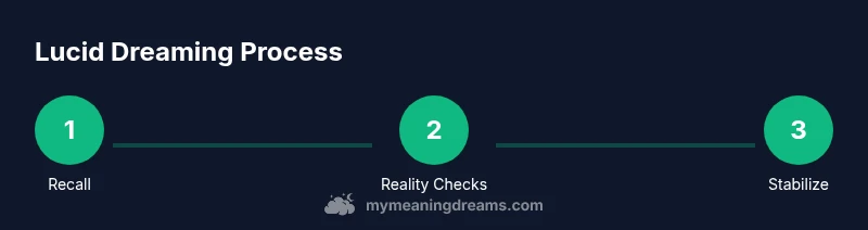 infographic showing lucid dreaming steps