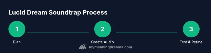 Three-step process: plan, create audio, test and refine lucid dream soundtrack