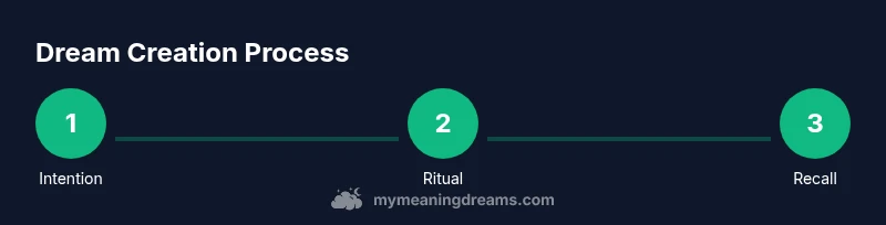 Infographic showing steps to create dreams