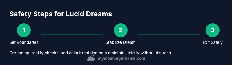 Process diagram showing lucid dreaming safety steps